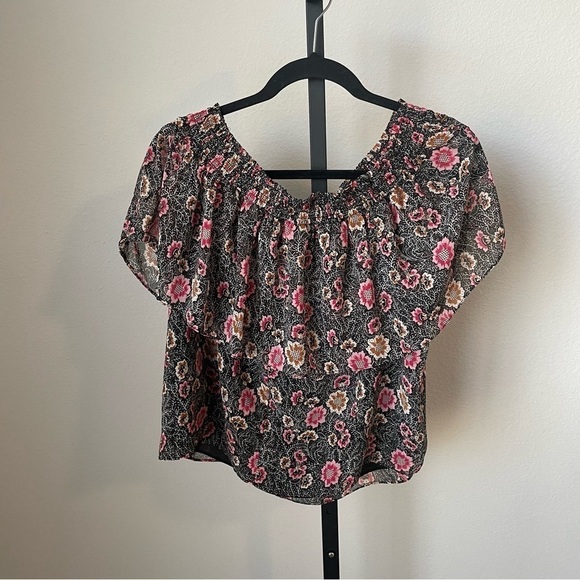 Rebecca Minkoff Ghiradelle Off-The-Shoulder Floral Print Top Size Small - Picture 3 of 5